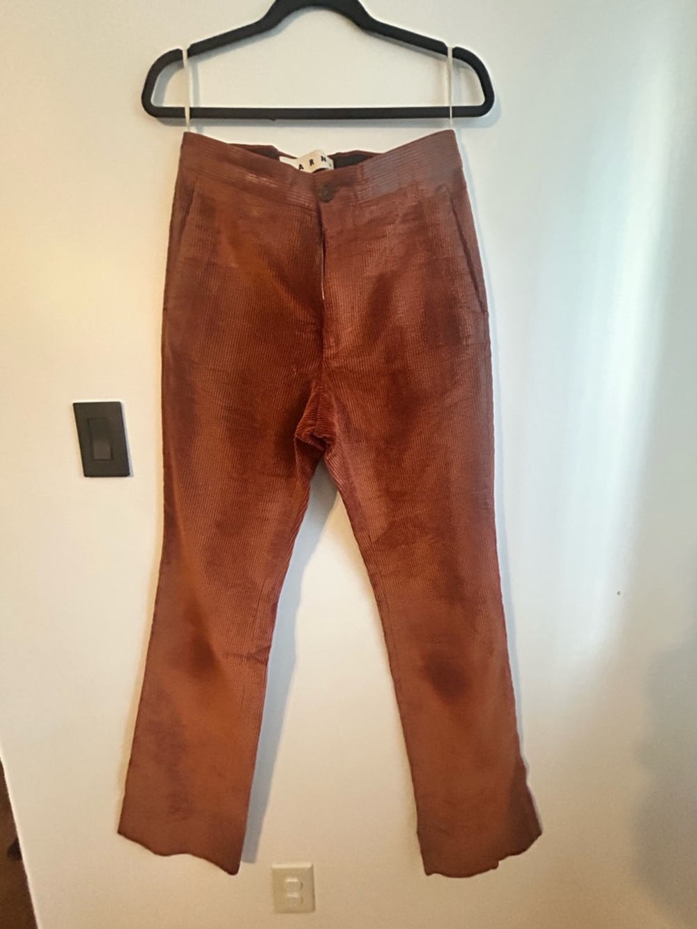 Marni Men's Corduroy Trousers in Warm Rust